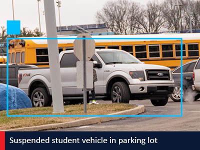 Footage of suspended student vehicle