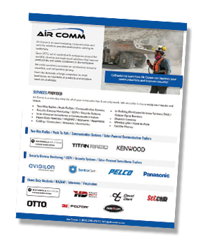 Air Comm service brochure